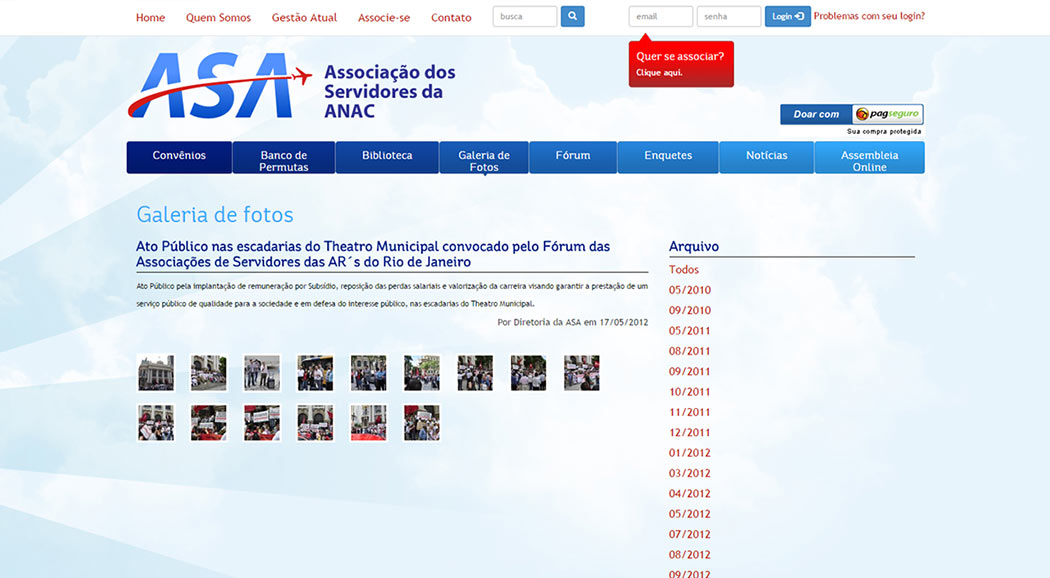  Página com galeria de fotos